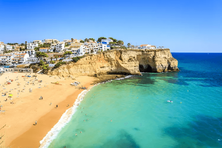 Algarve beach in summer